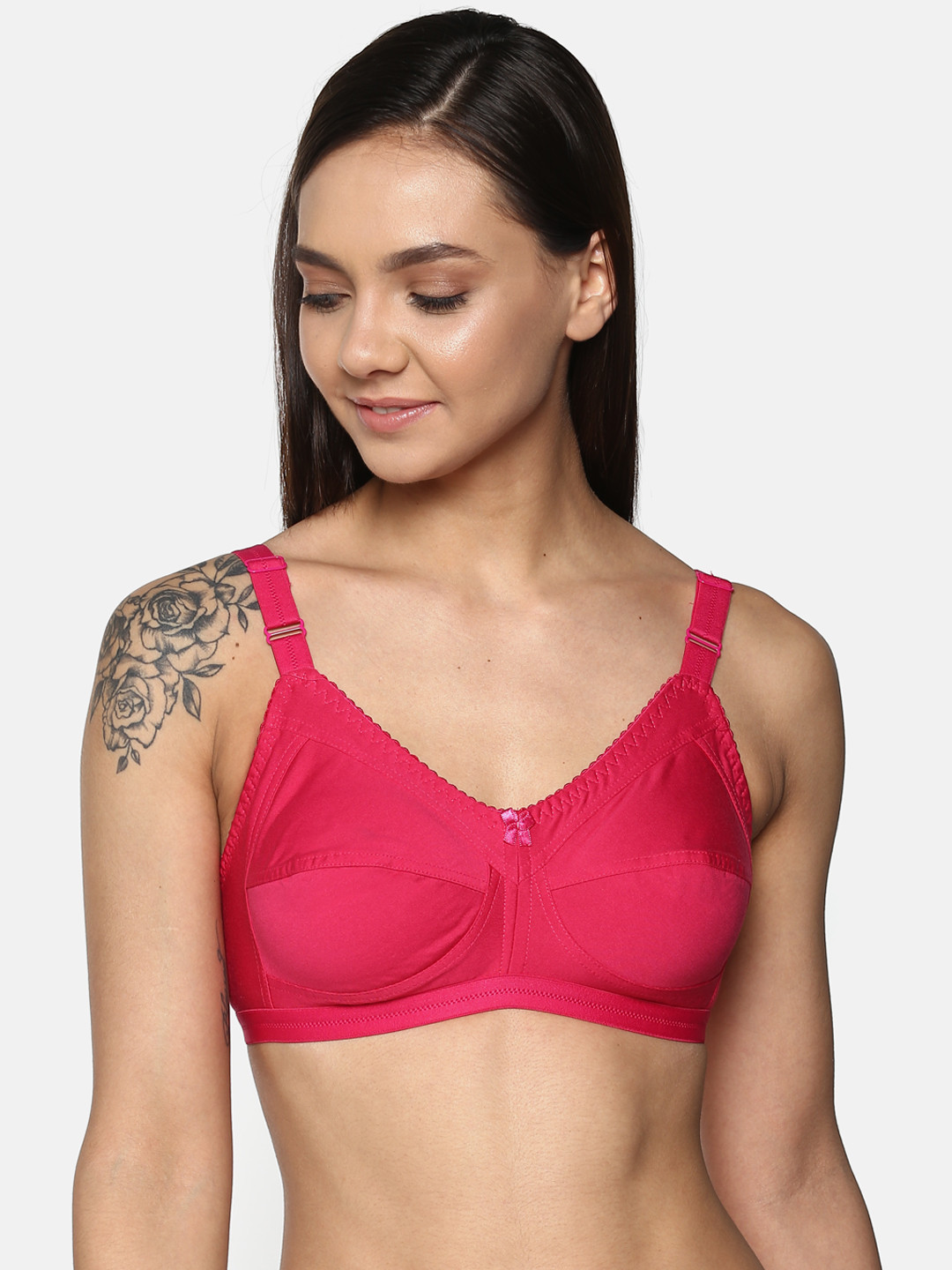 

Leading Lady concent Pink Solid Non-Wired Non Padded Everyday Bra