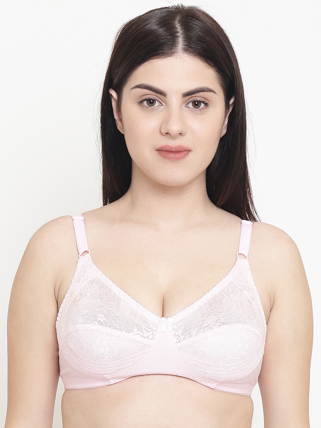 

Leading Lady Pink Lace Non-Wired Non Padded Everyday Bra nancy-pink-44B