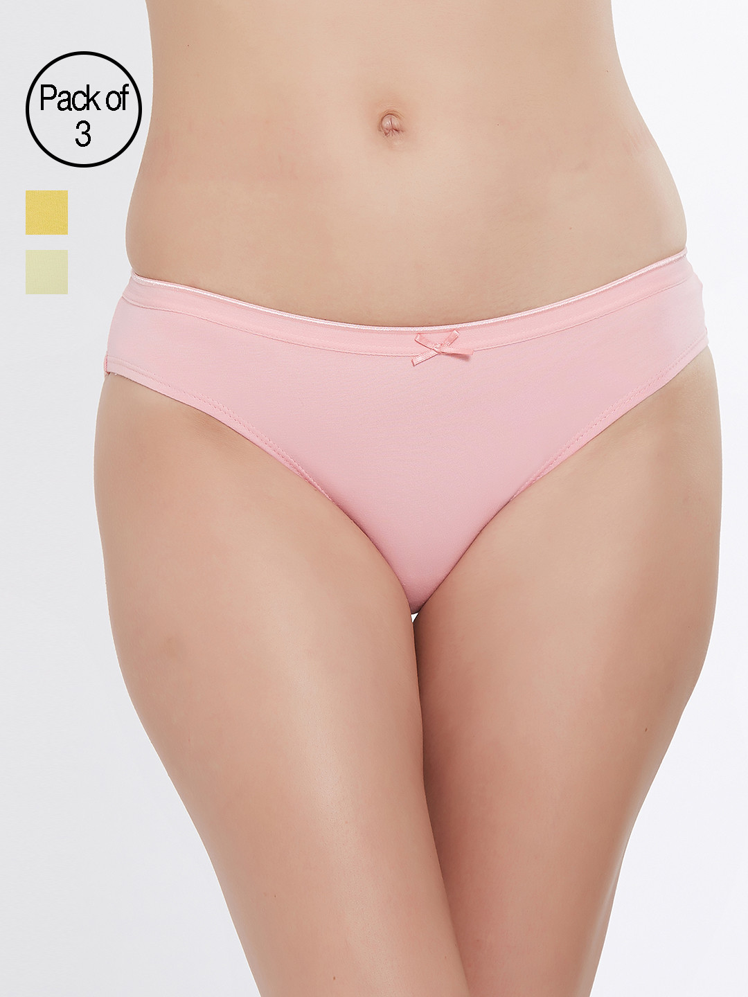 

Soie Women Pack Of 3 Bikini Briefs 3BF-14PACK 4, Pink