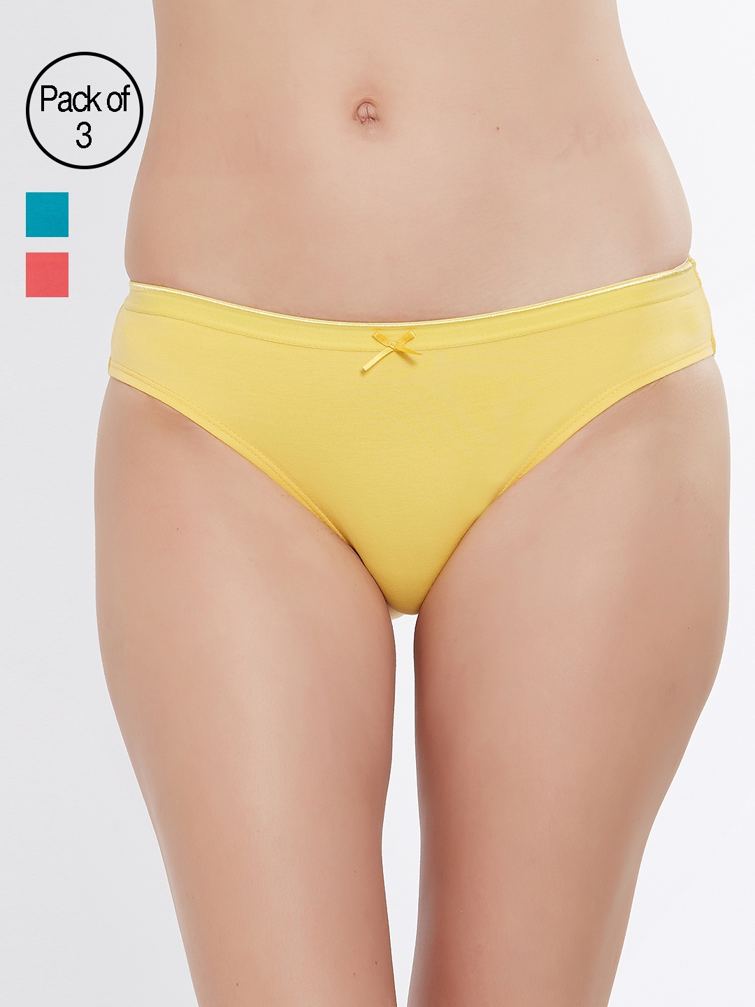 

Soie Women Pack Of 3 Bikini Briefs 3BF-14PACK 6, Yellow