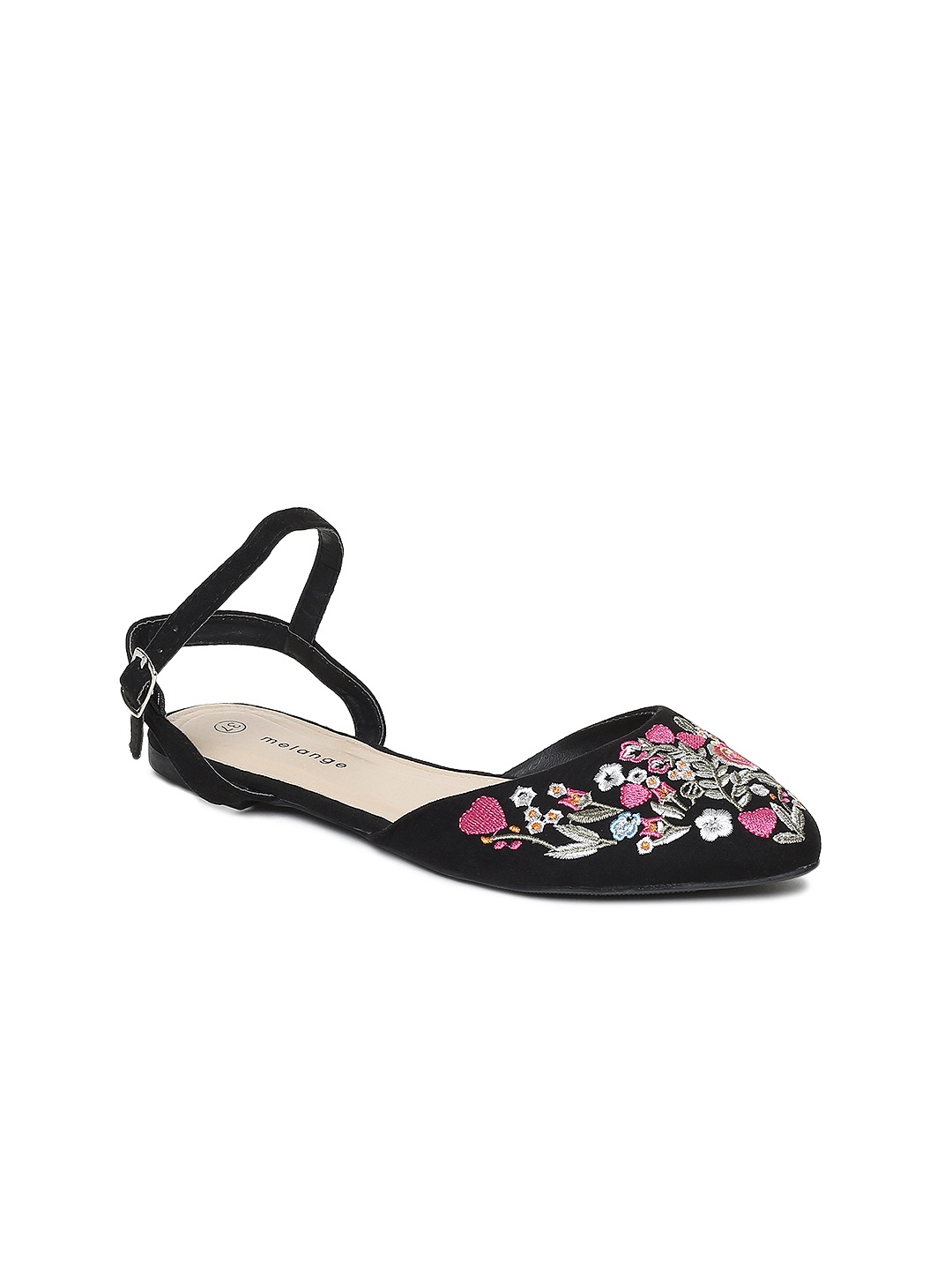 

Melange by Lifestyle Women Black Embroidered Ballerinas