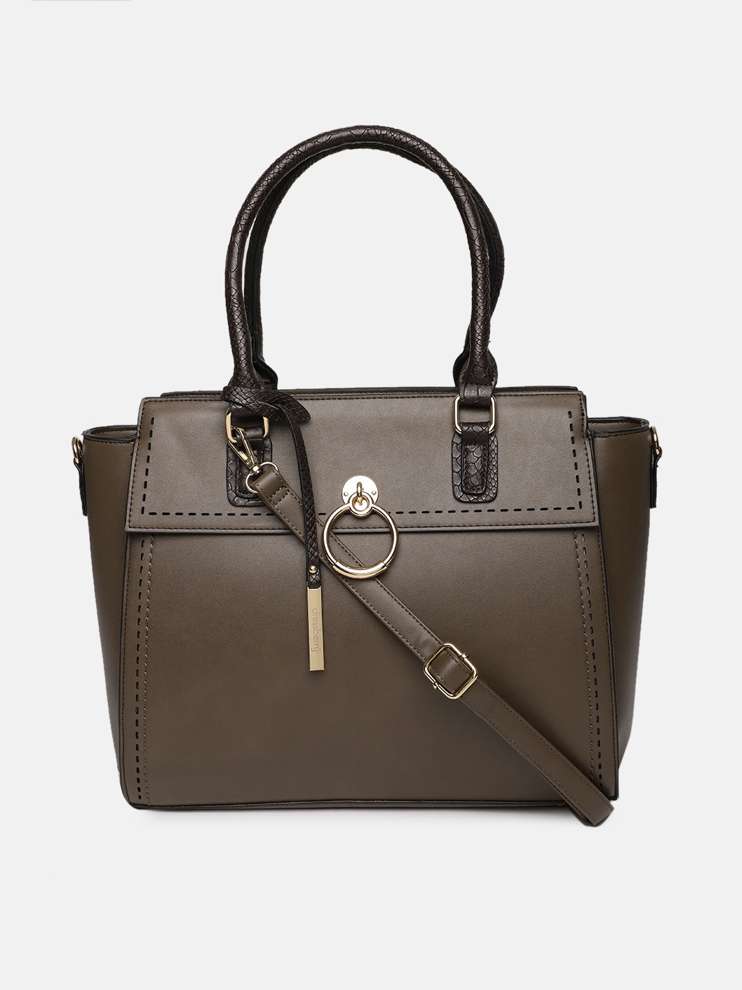 

DressBerry Brown Solid Handheld Bag