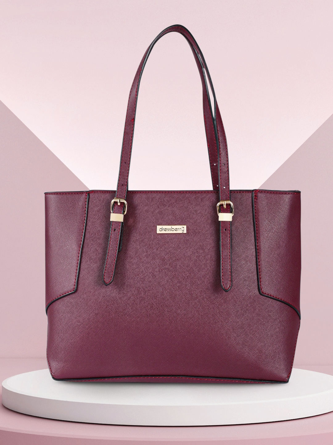 

DressBerry Burgundy Solid Shoulder Bag