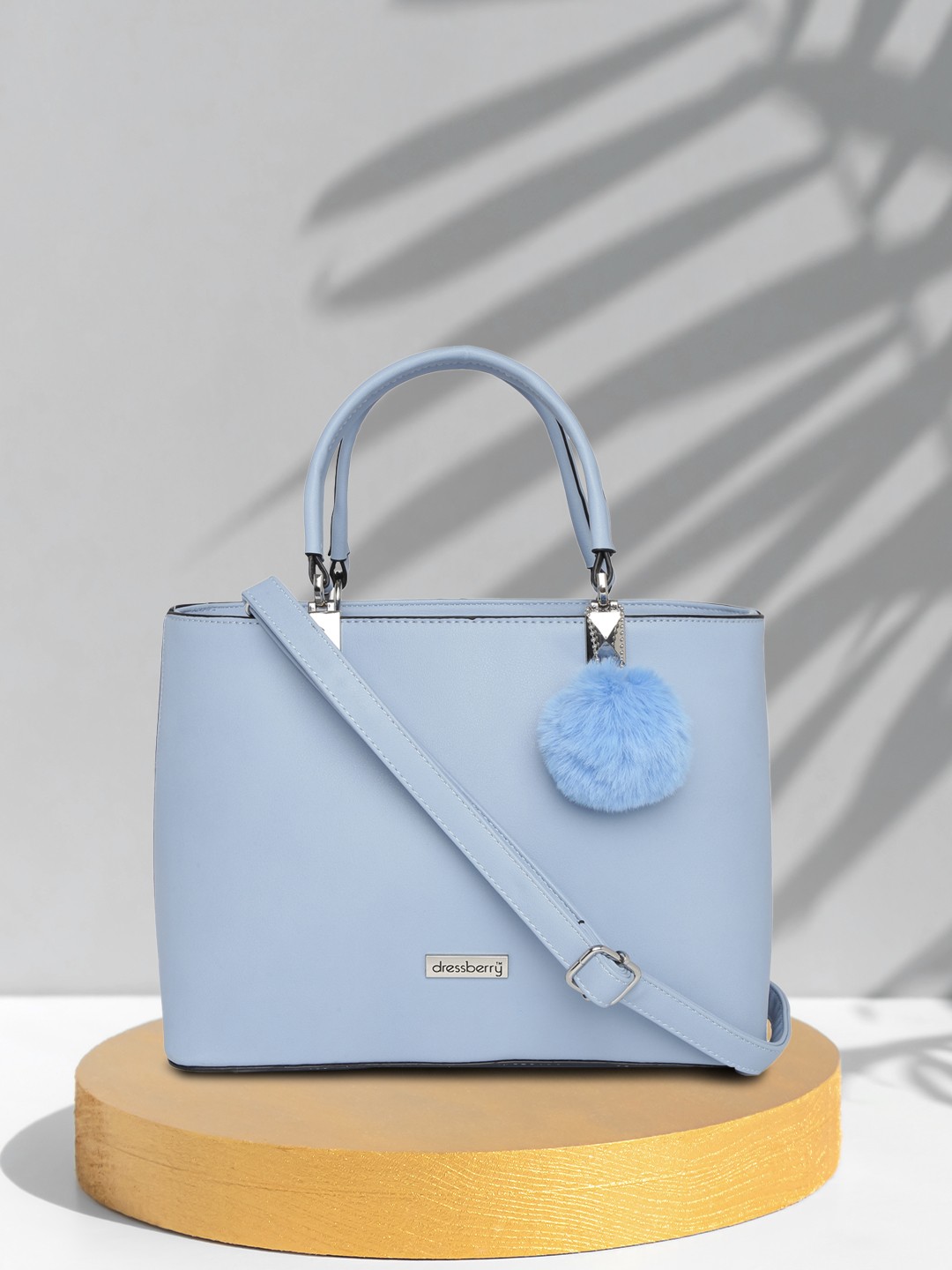 

DressBerry Blue Solid Handheld Bag