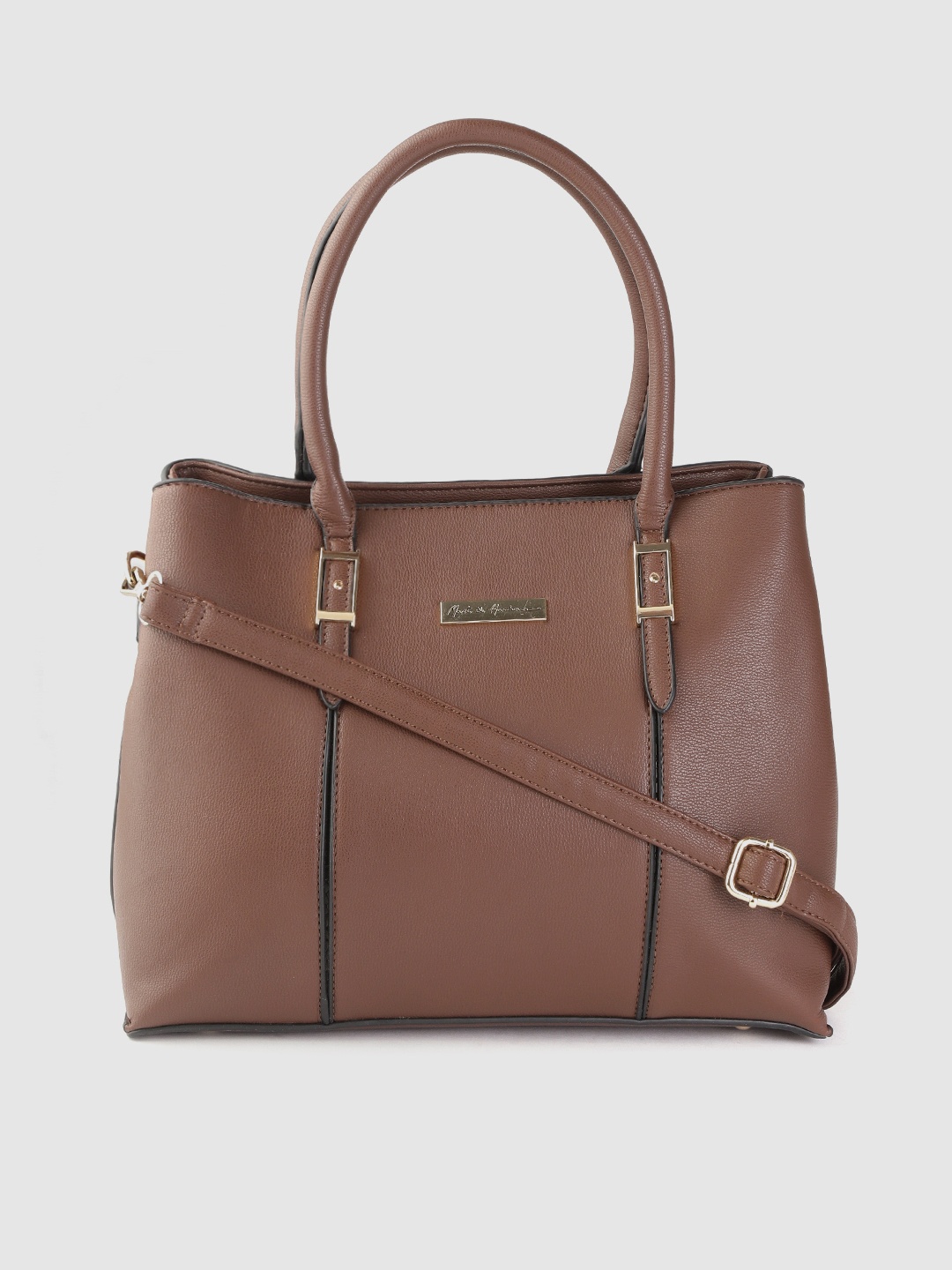 

Mast & Harbour Brown Solid Handheld Bag