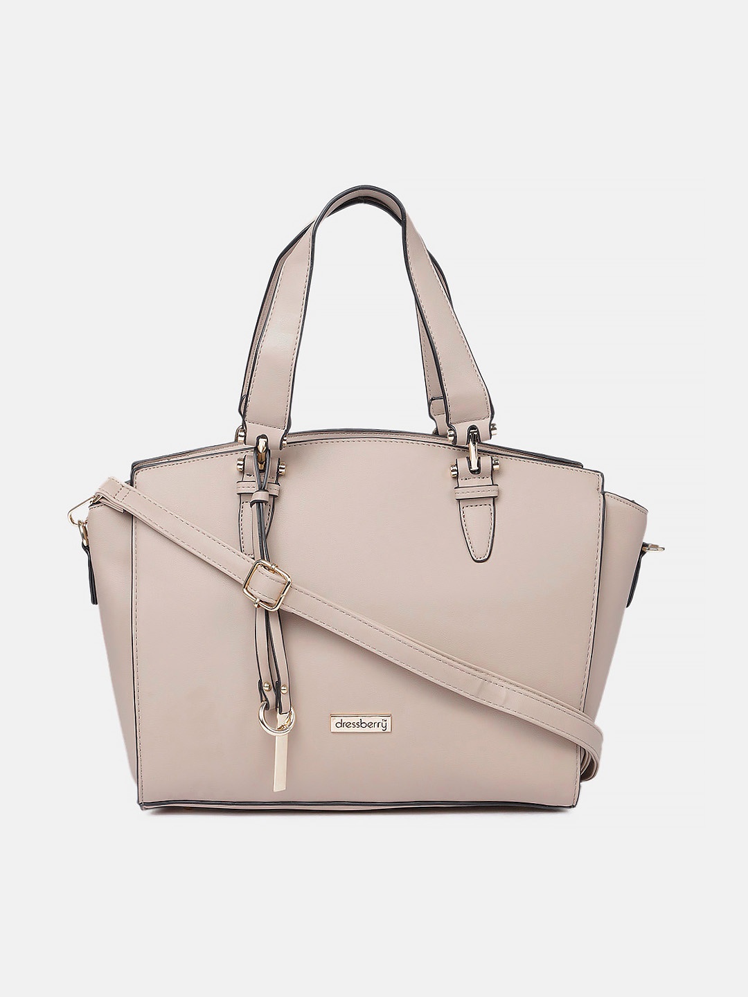

DressBerry Women Beige Solid Shoulder Bag