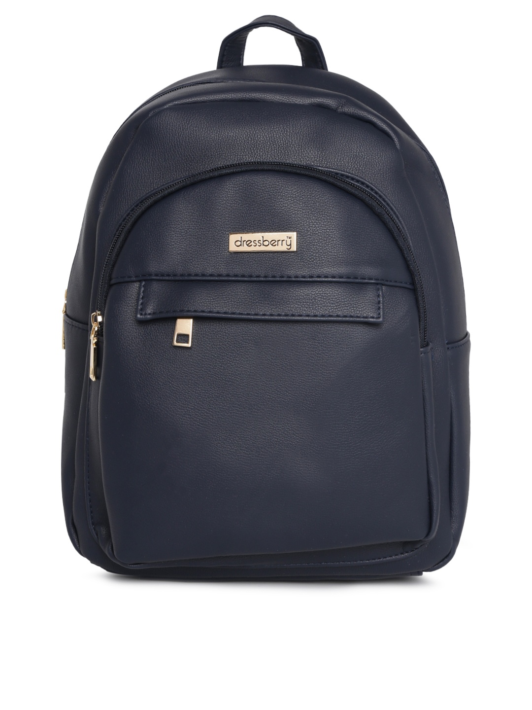 

DressBerry Women Navy Blue Solid Backpack