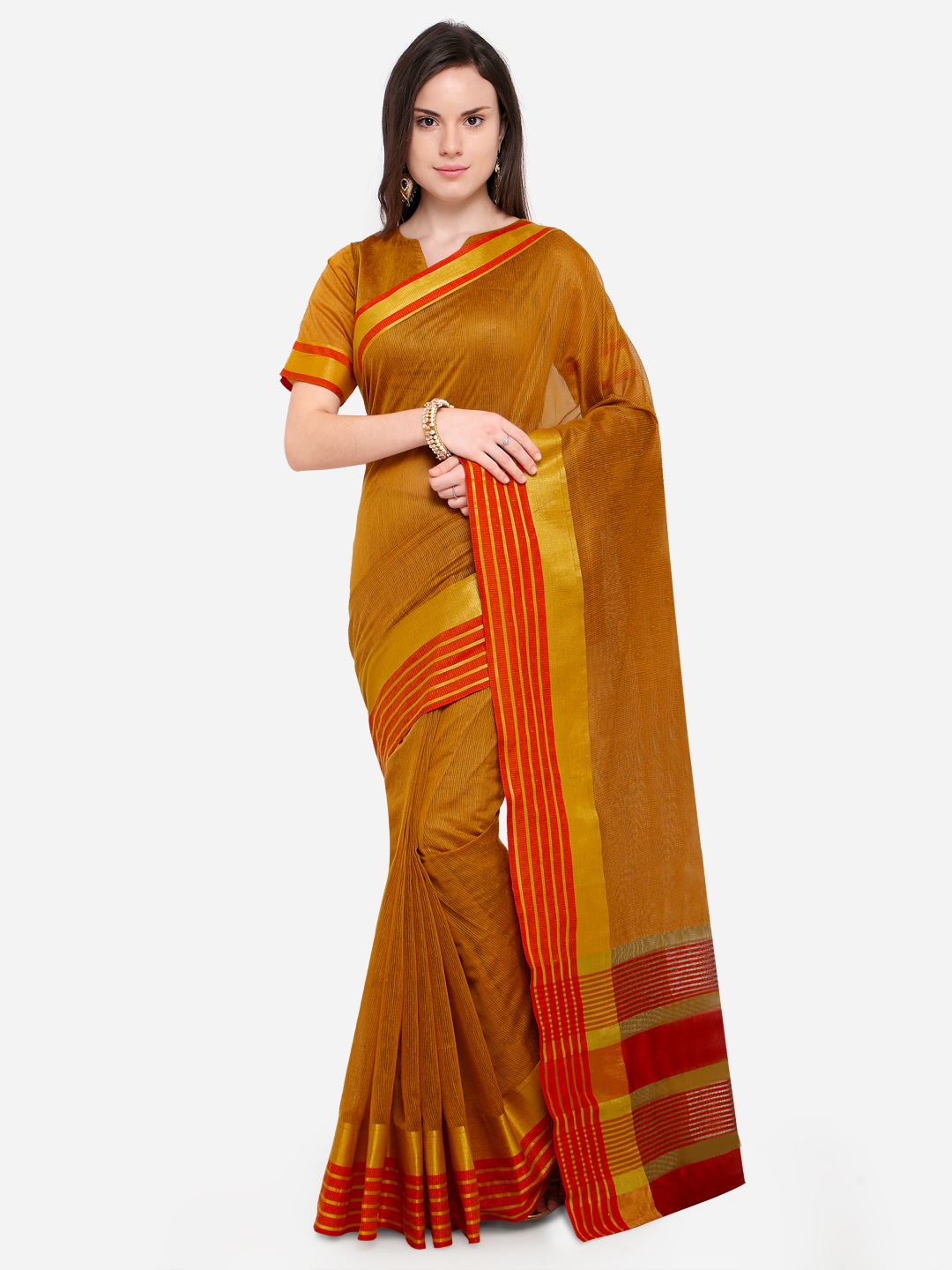 

Shaily Brown Woven Design Silk Cotton Saree