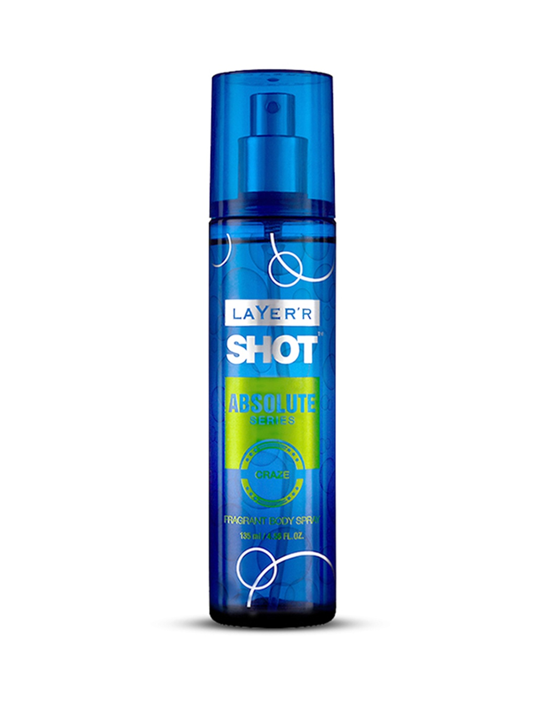 

Layerr Shot Men Absolute Craze Fragrant Body Spray 135 ml, Blue