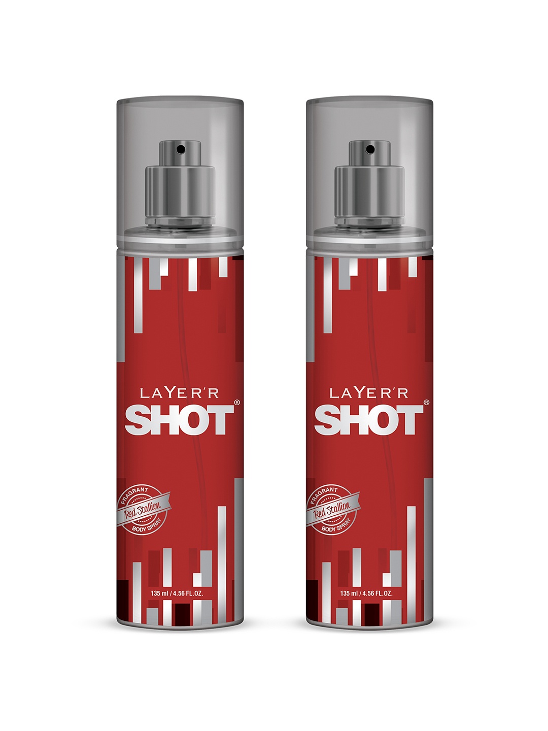 

Layerr Shot Men Set of 2 Red Stallion Fragrant Body Sprays - 135 ml each