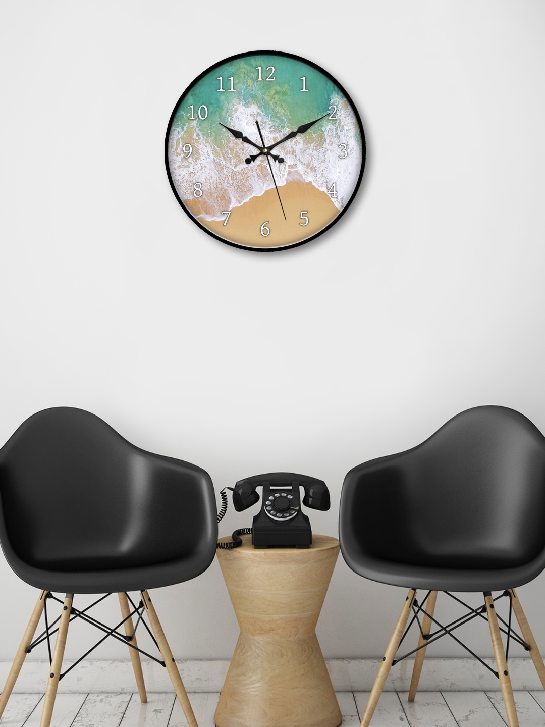 

999Store Multicoloured Round Printed Analogue Wall Clock, Multi