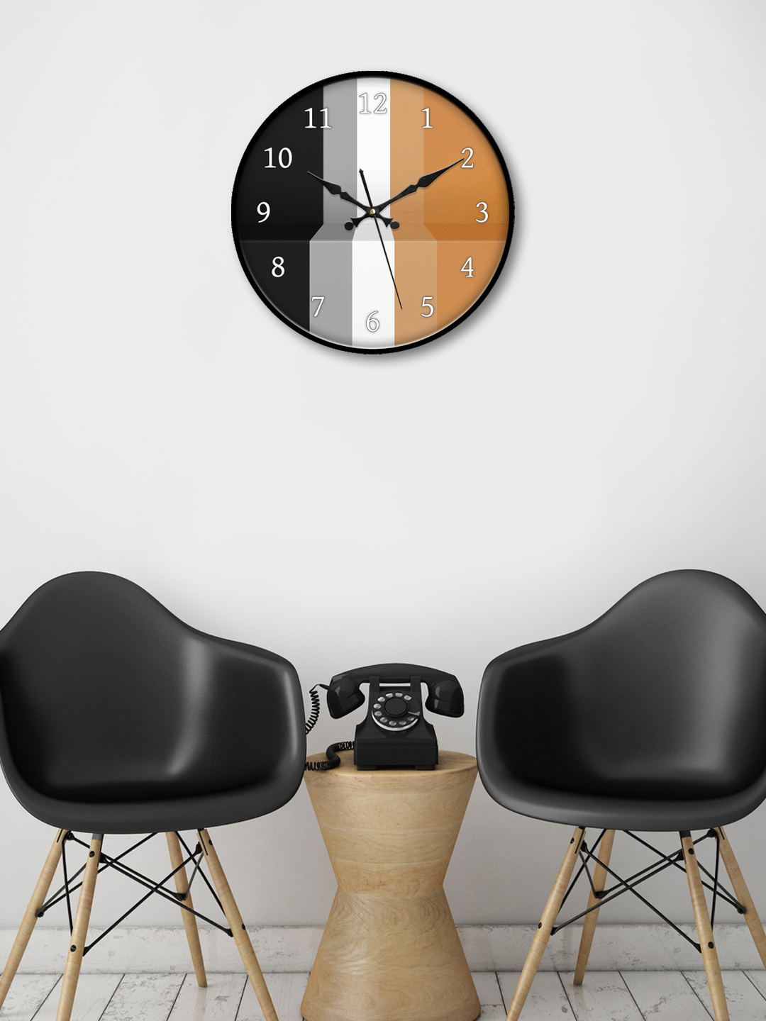 

999Store Multicoloured Round Printed Analogue Wall Clock, Multi