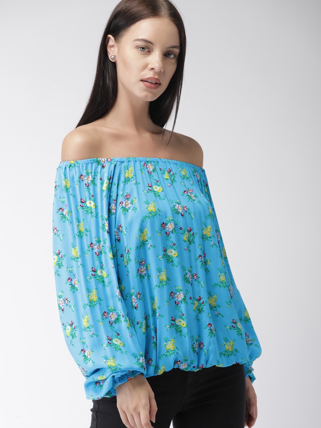 

Levis Women Blue Printed Blouson Top