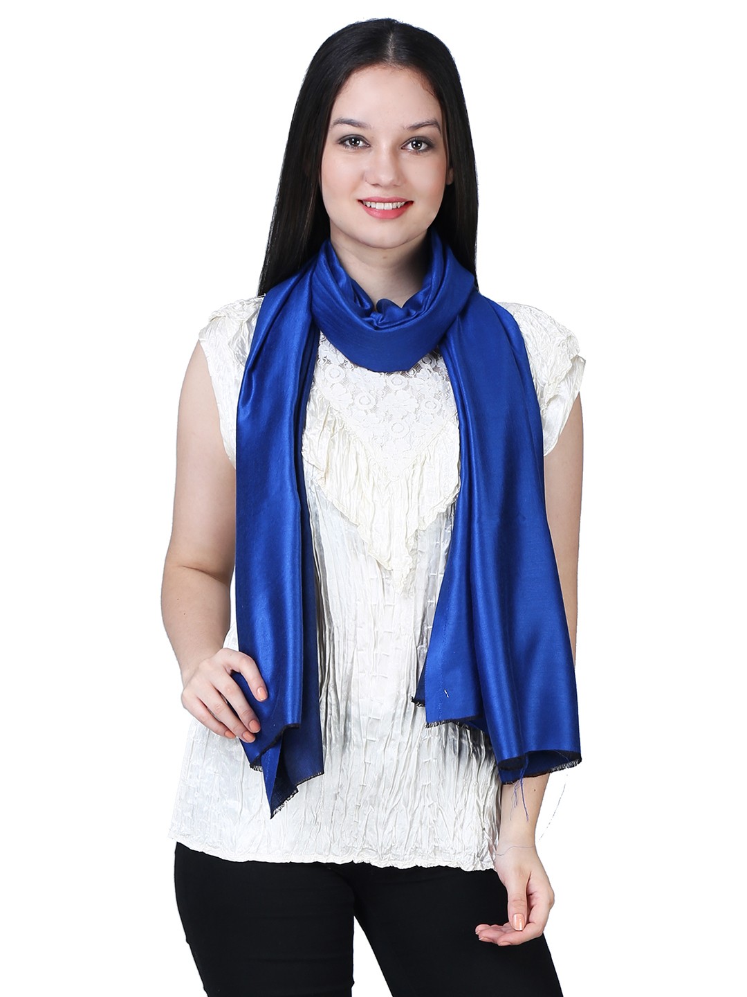 

Anekaant Women Blue Woven Design Shawl