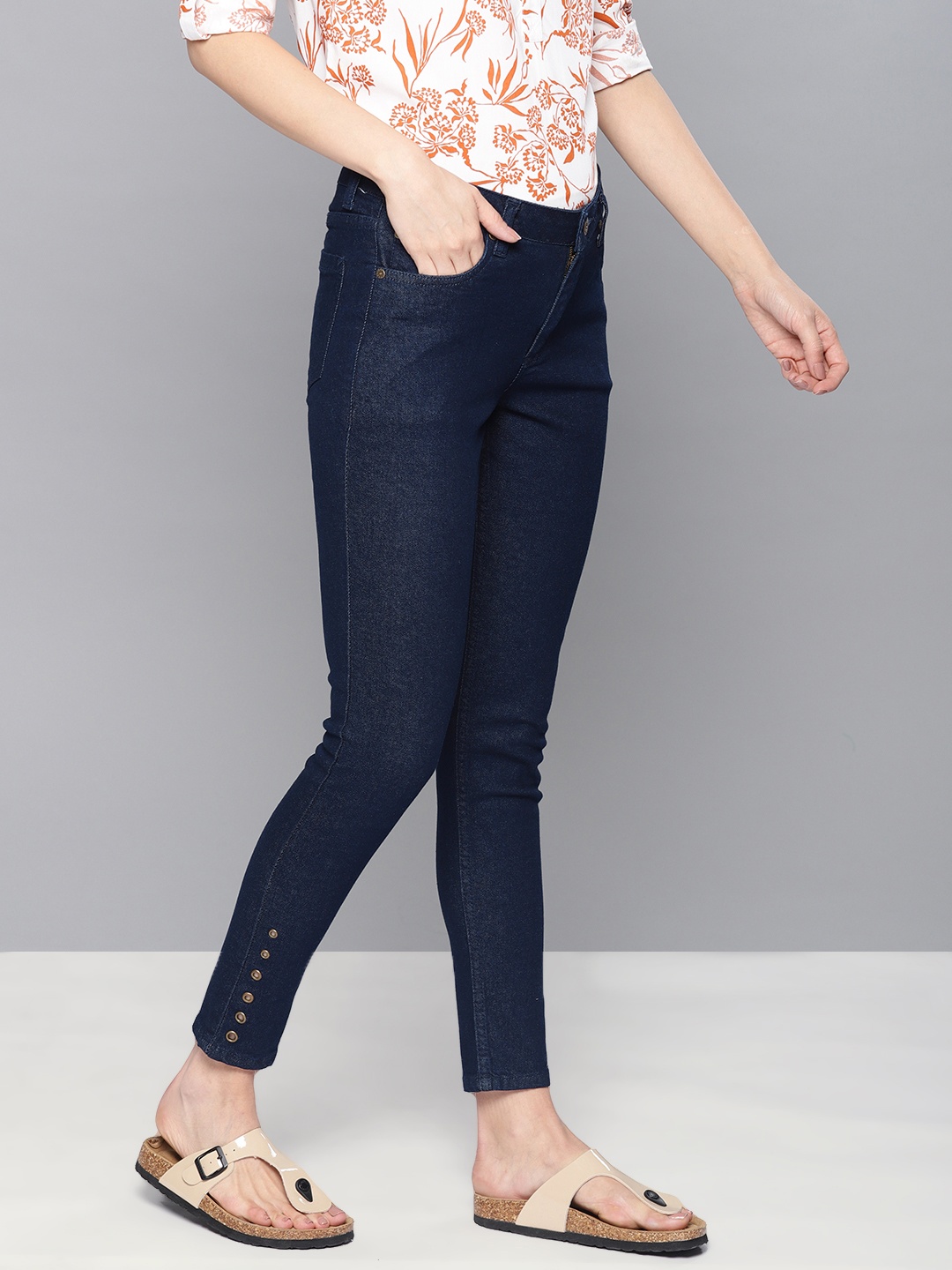 

Chemistry Women Blue Skinny Fit Mid-Rise Clean Look Stretchable Jeans