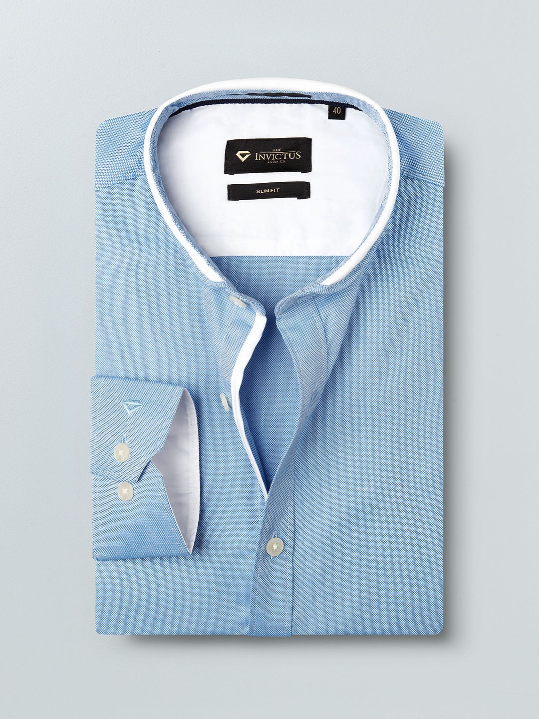 

INVICTUS Blue Slim Fit Semiformal Shirt