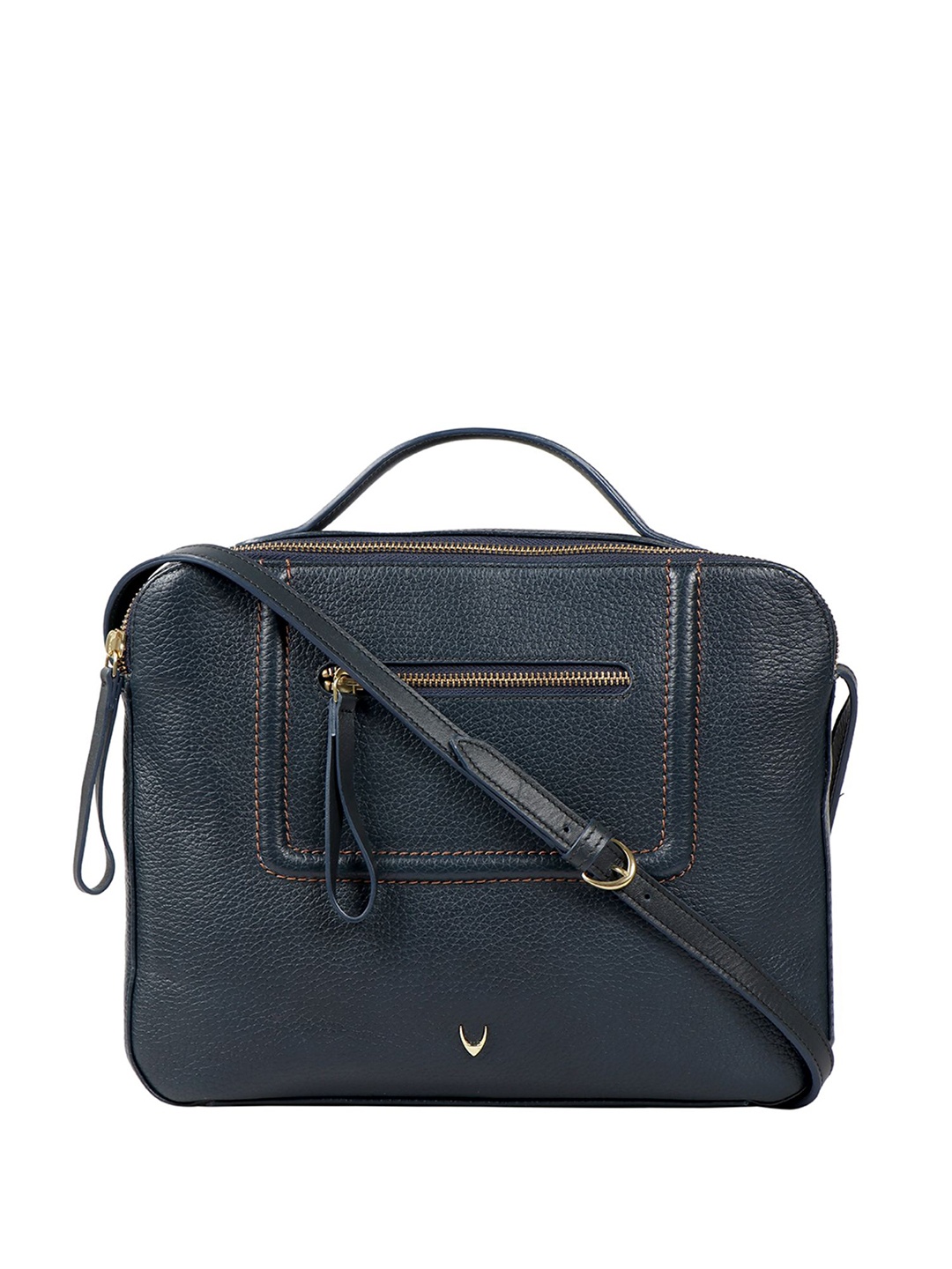 

Hidesign Navy Blue Solid Sling Bag