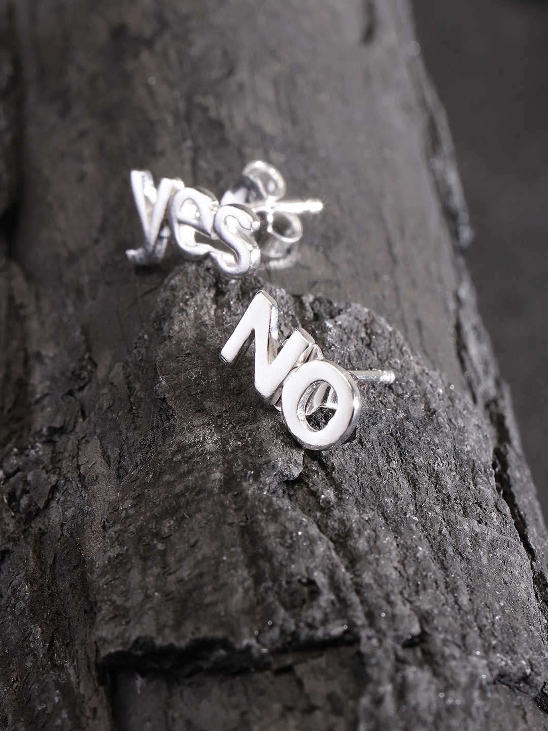 

Carlton London Rhodium-Plated 925 Sterling Silver Mismatch Quirky Studs