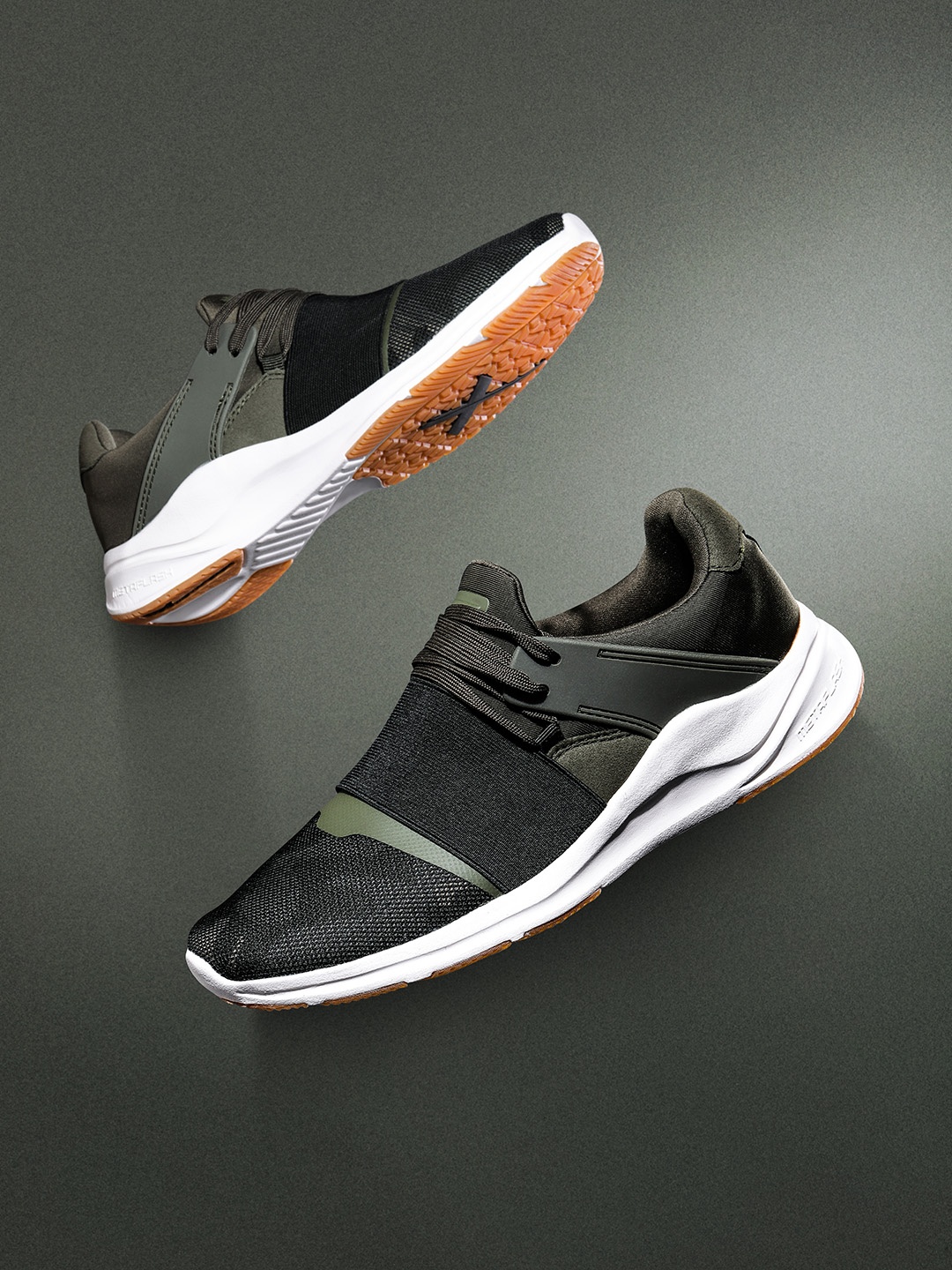 

HRX by Hrithik Roshan Men Olive Green & Black Metaflash Running Shoes