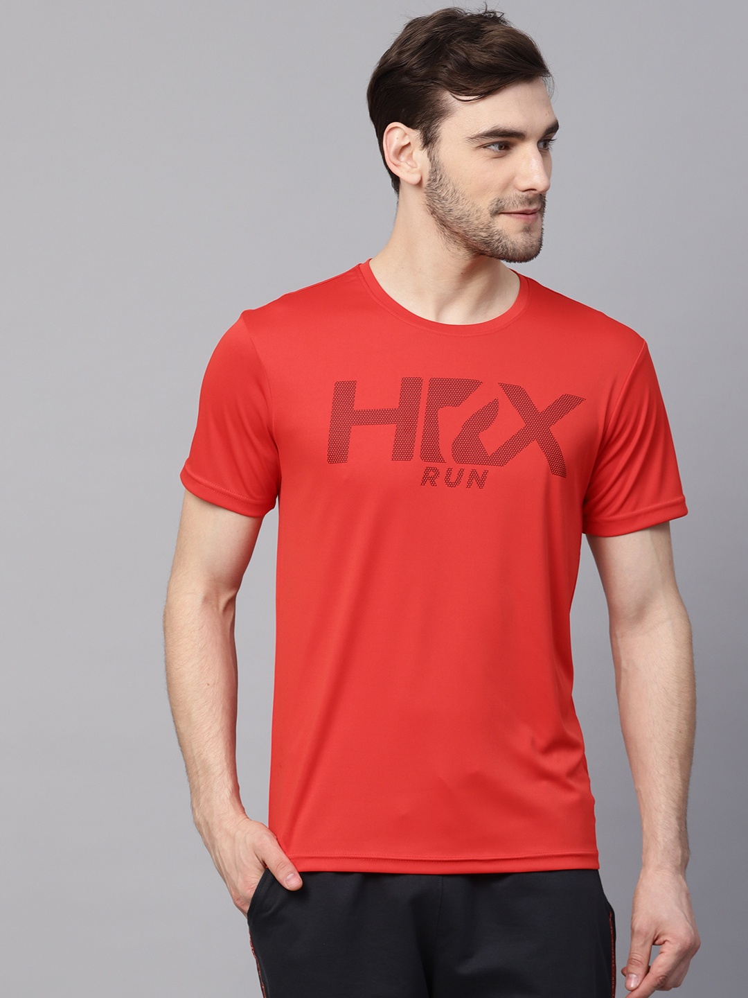 

HRX by Hrithik Roshan Men Red Rapid dry Running T-shirt