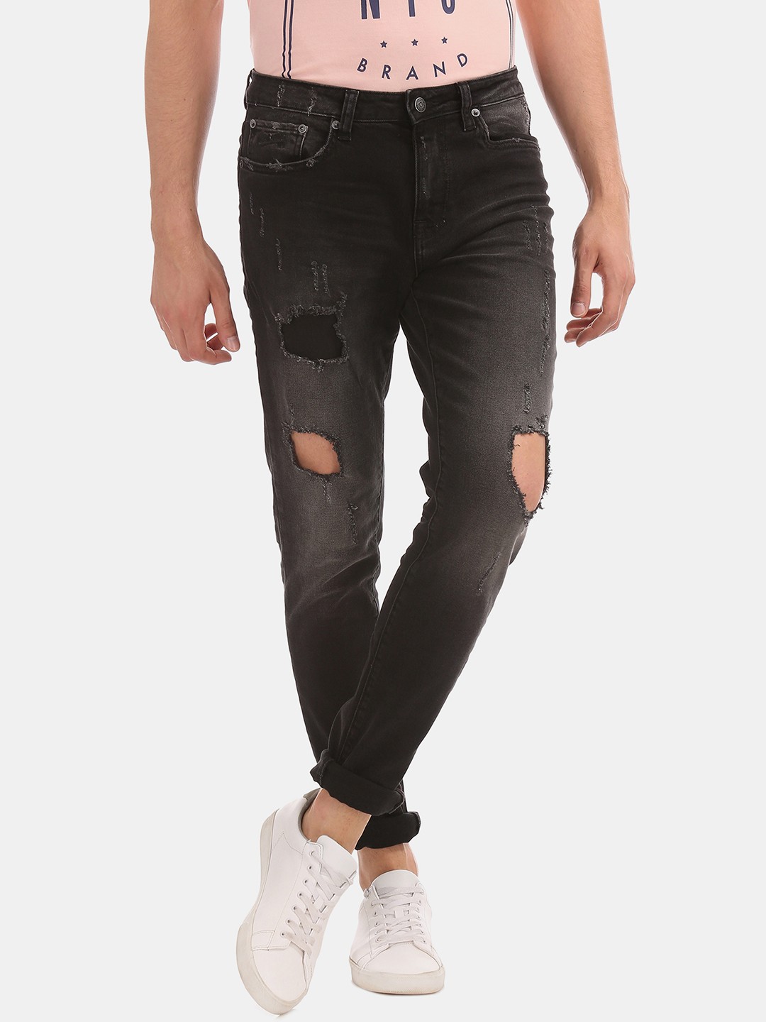 

Aeropostale Men Blue Slim Fit Mid-Rise Mildly Distressed Jeans