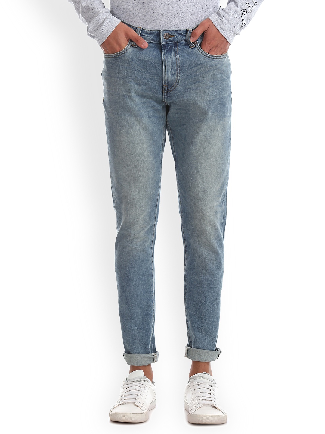 

Aeropostale Men Blue Slim Fit Mid-Rise Clean Look Jeans