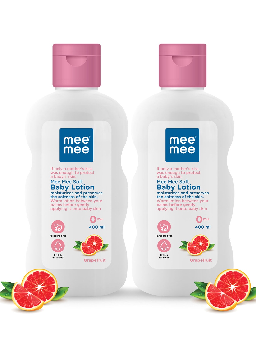 MeeMee Set of 2 White Soft Baby Lotion 500 ml each