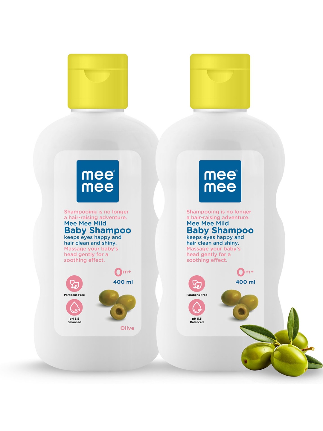 

MeeMee Set of 2 White Mild Baby Shampoo 400 ml each