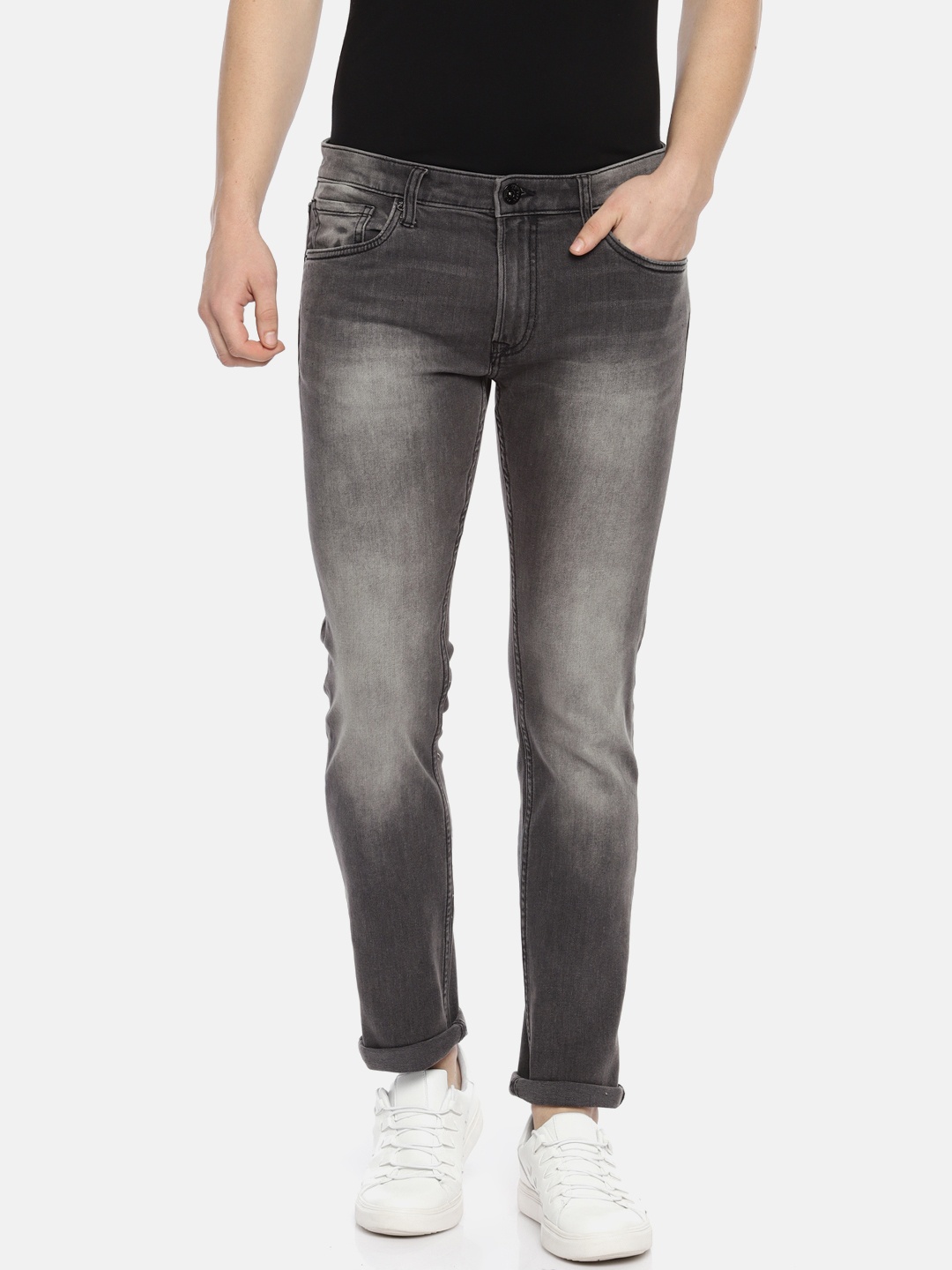 

Pepe Jeans Men Black Vapour Slim Fit Low-Rise Clean Look Stretchable Jeans