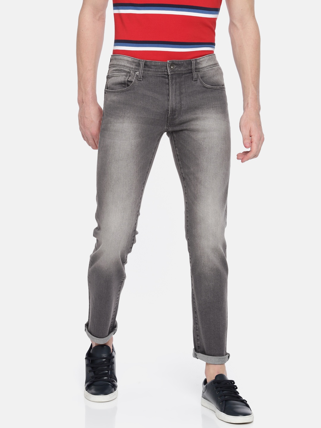 

Pepe Jeans Men Grey Slim Fit Low-Rise Clean Look Stretchable Jeans