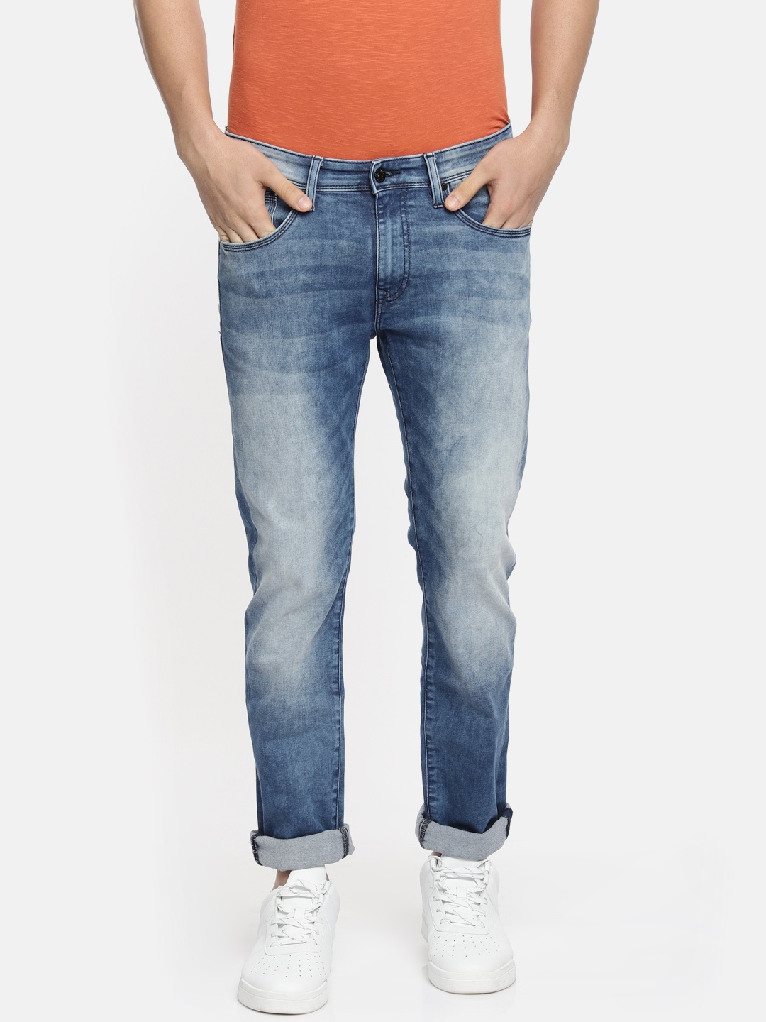 

Pepe Jeans Men Blue Slim Fit Low-Rise Clean Look Stretchable Jeans