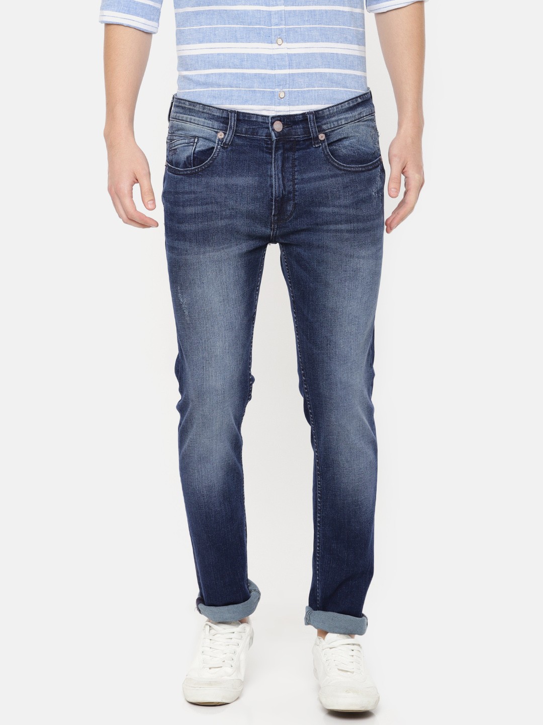 

Pepe Jeans Men Blue Slim Fit Low-Rise Clean Look Stretchable Jeans