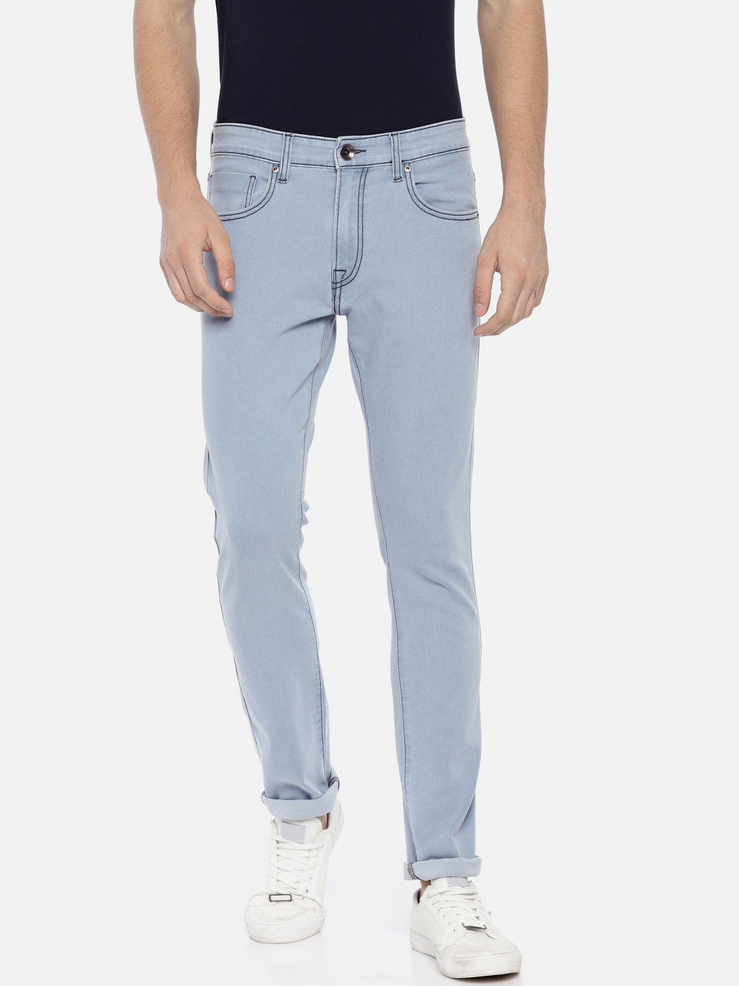 

Pepe Jeans Men Blue Vapour Slim Fit Low-Rise Clean Look Stretchable Jeans