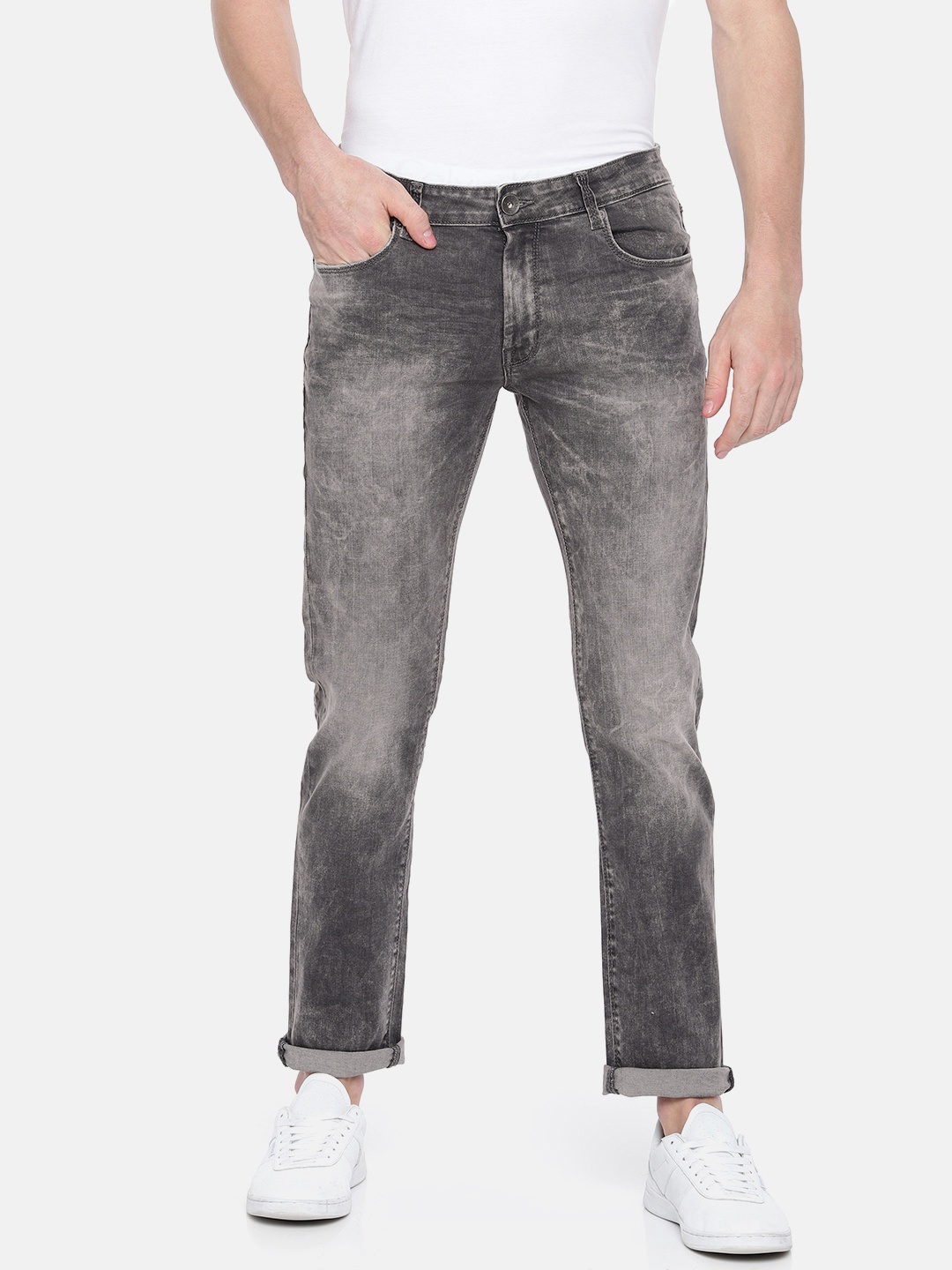 

Pepe Jeans Men Grey Vapour Slim Fit Low-Rise Clean Look Stretchable Jeans