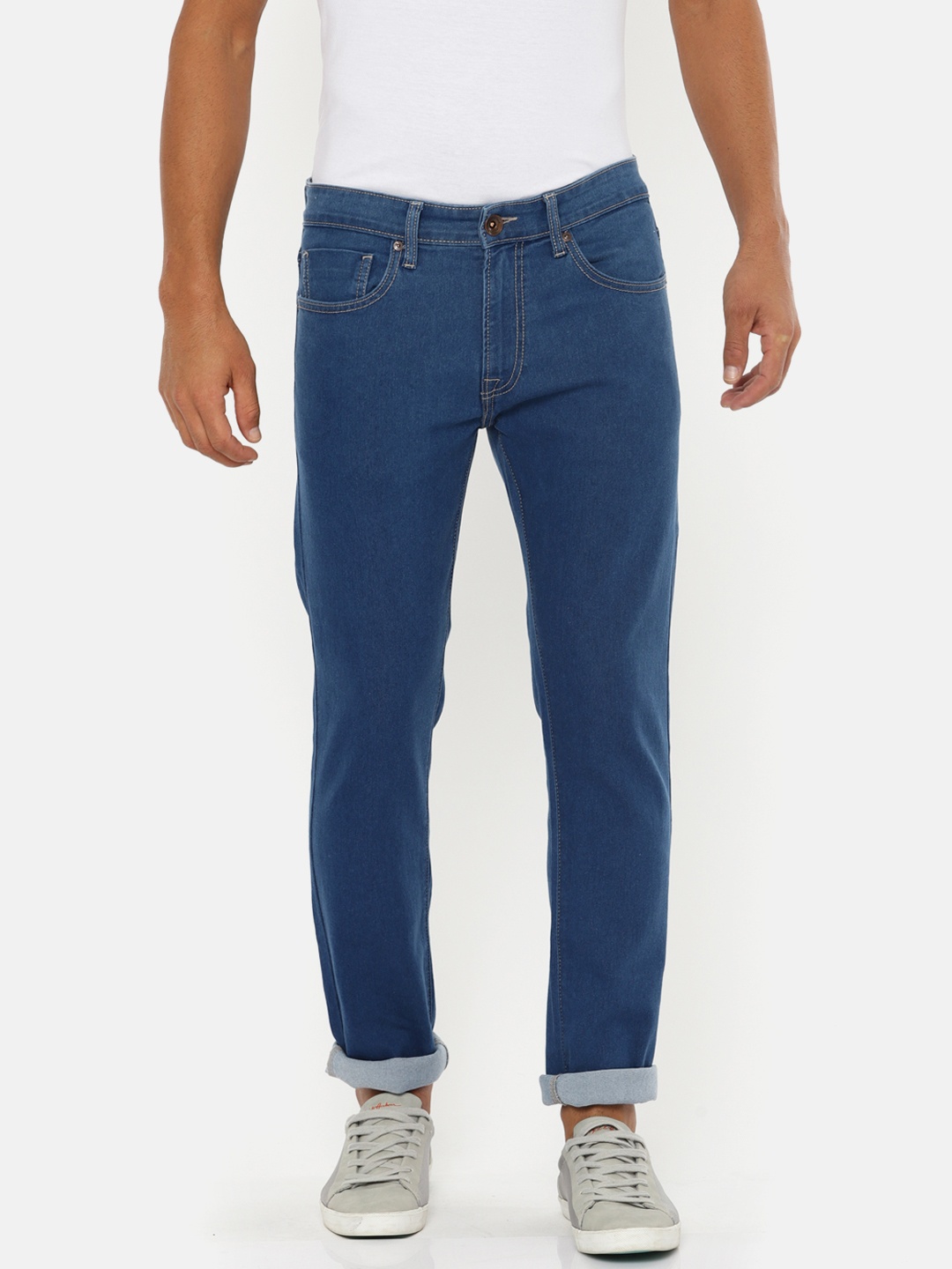 

Pepe Jeans Men Blue Vapour Slim Fit Low-Rise Clean Look Stretchable Jeans