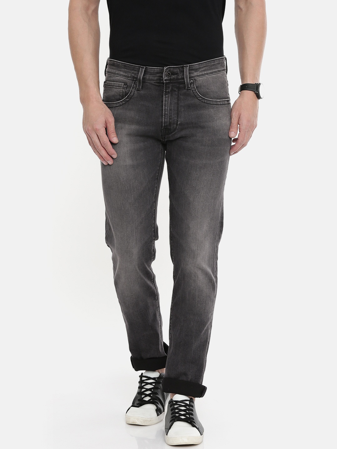 

Pepe Jeans Men Black Vapour Slim Fit Low-Rise Clean Look Stretchable Jeans