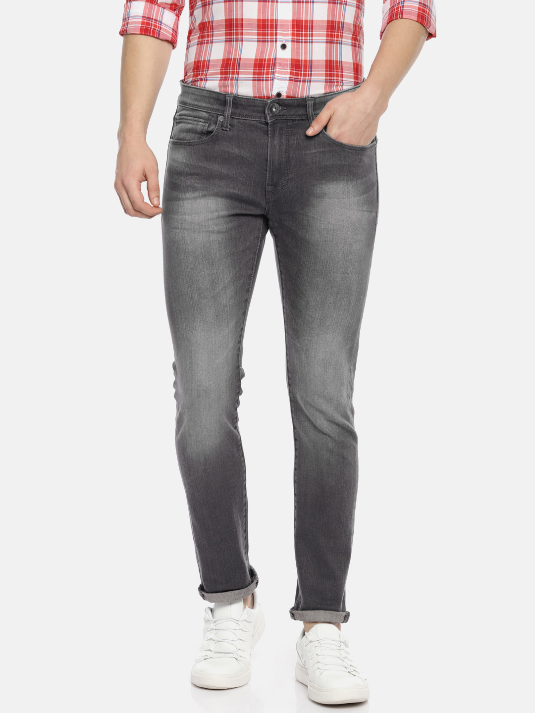 

Pepe Jeans Men Grey Slim Fit Low-Rise Clean Look Stretchable Jeans