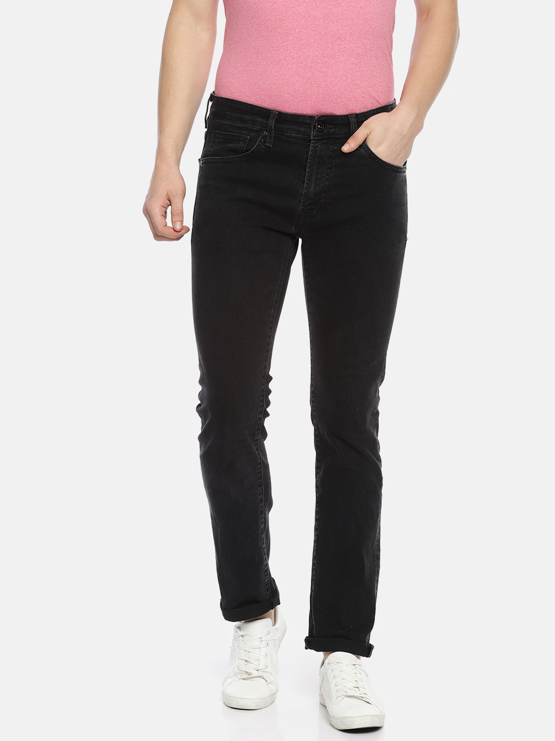 

Pepe Jeans Men Black Wallace Vapour Slim Fit Low-Rise Clean Look Stretchable Jeans