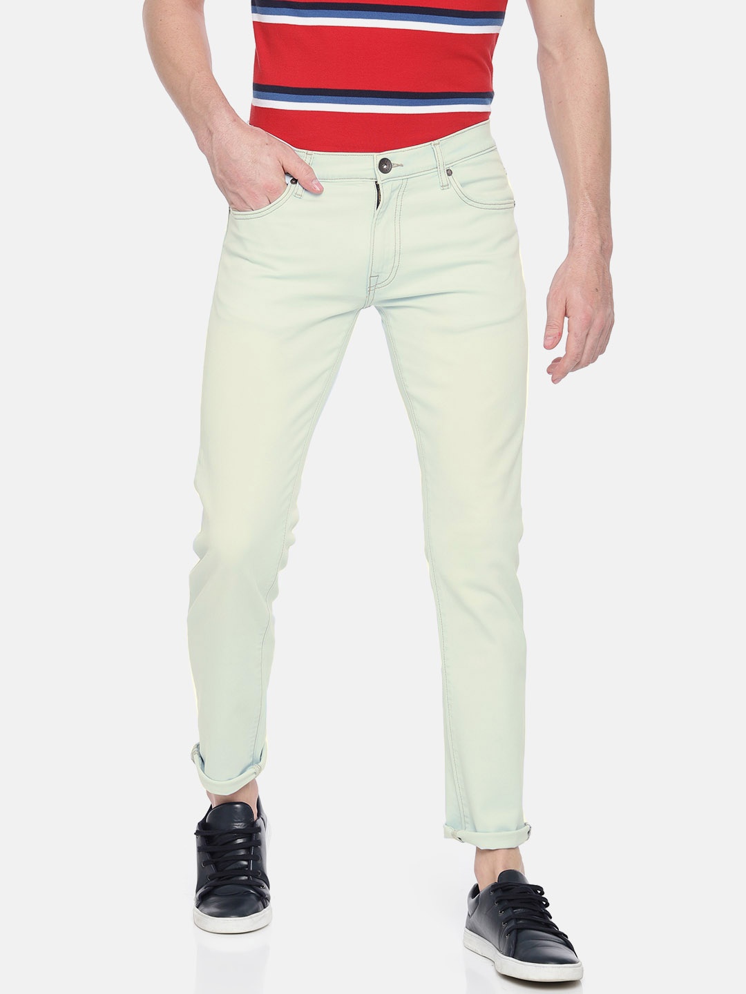 

Pepe Jeans Men Blue Vapour Slim Fit Low-Rise Clean Look Stretchable Jeans
