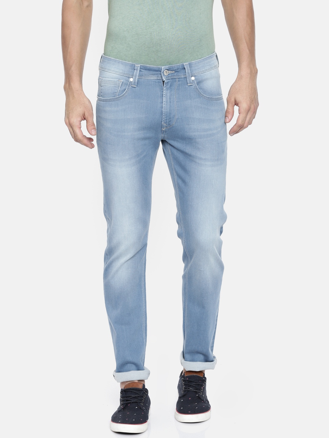 

Pepe Jeans Men Blue Slim Fit Low-Rise Clean Look Stretchable Jeans