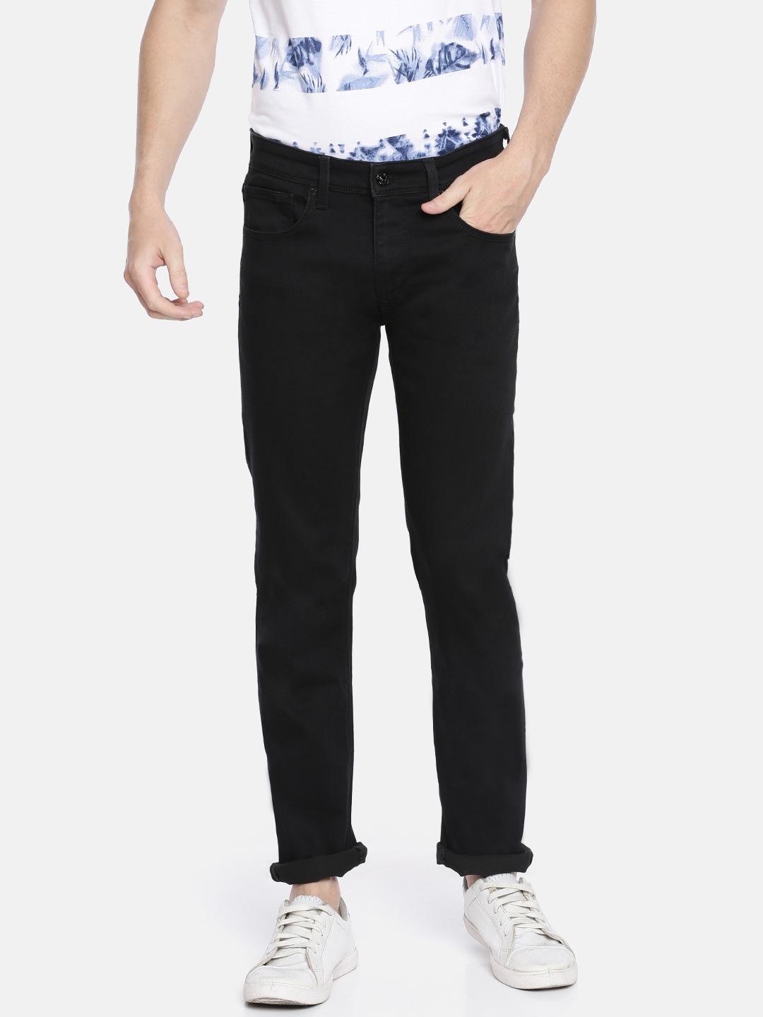 

Pepe Jeans Men Black Murray Vapour Slim Fit Low-Rise Clean Look Stretchable Jeans