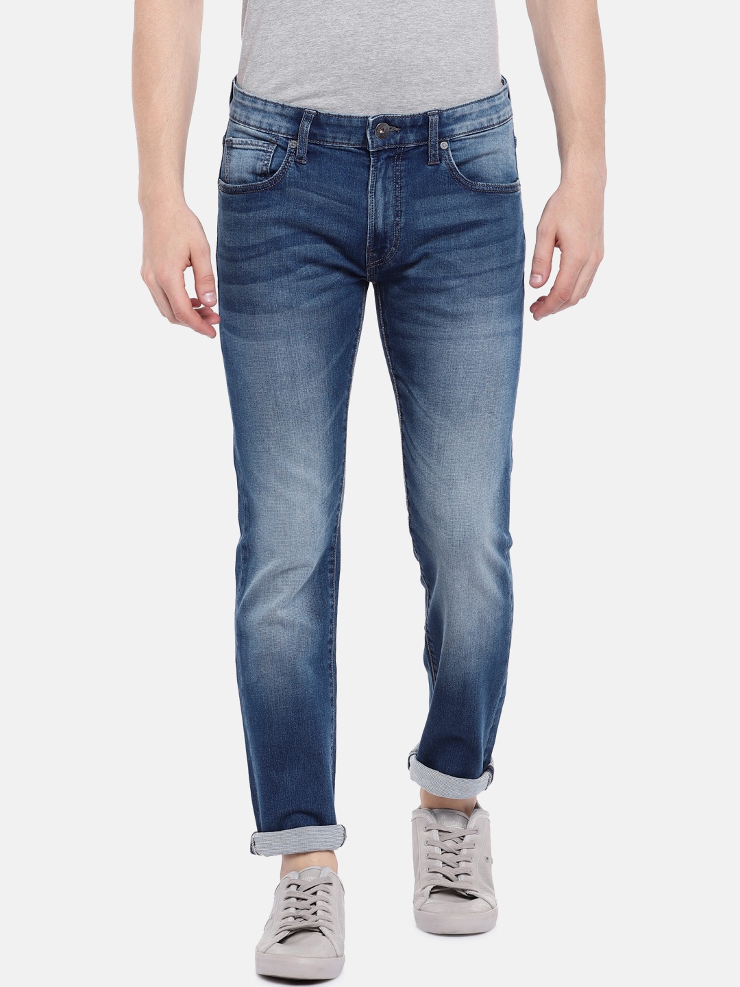 

Pepe Jeans Men Blue Gerald Vapour Slim Fit Low-Rise Clean Look Stretchable Jeans