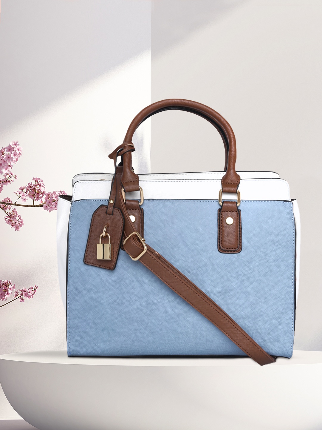 

CODE by Lifestyle Blue Solid Handheld Bag