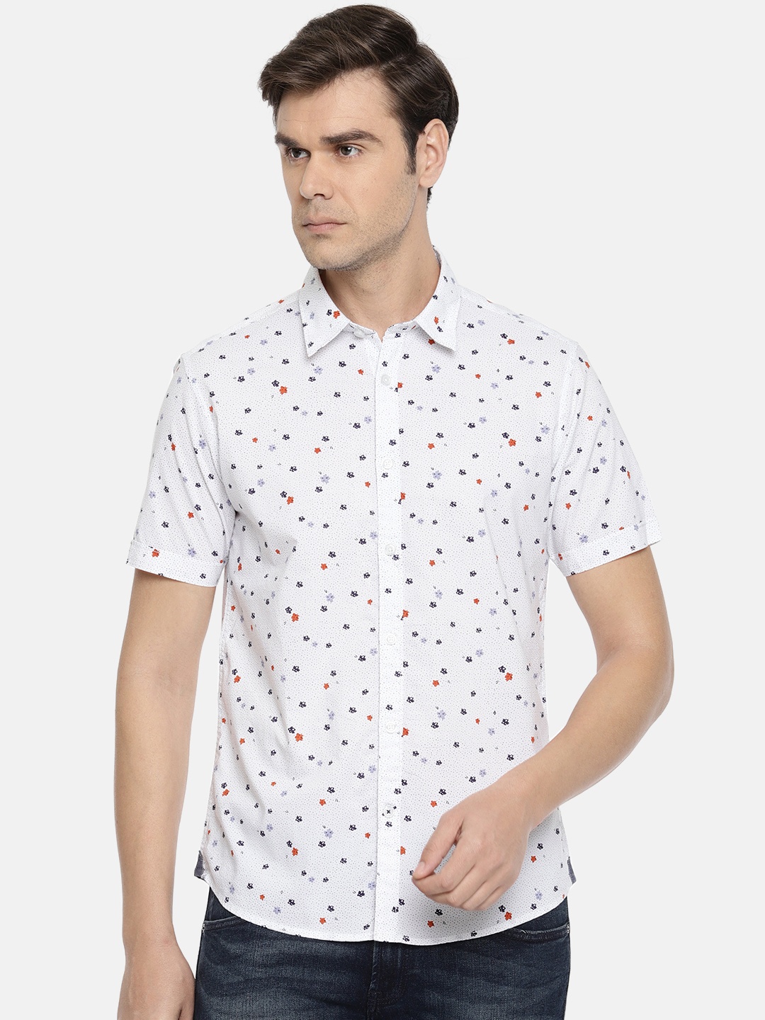 

Pepe Jeans Men White Regular Fit Printed Casual Shirt