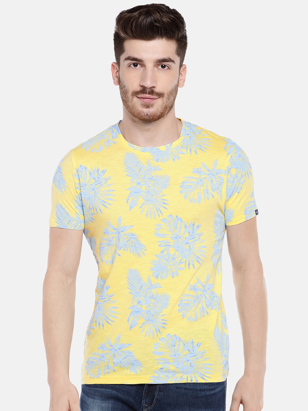 

Pepe Jeans Men Yellow Printed T-shirt
