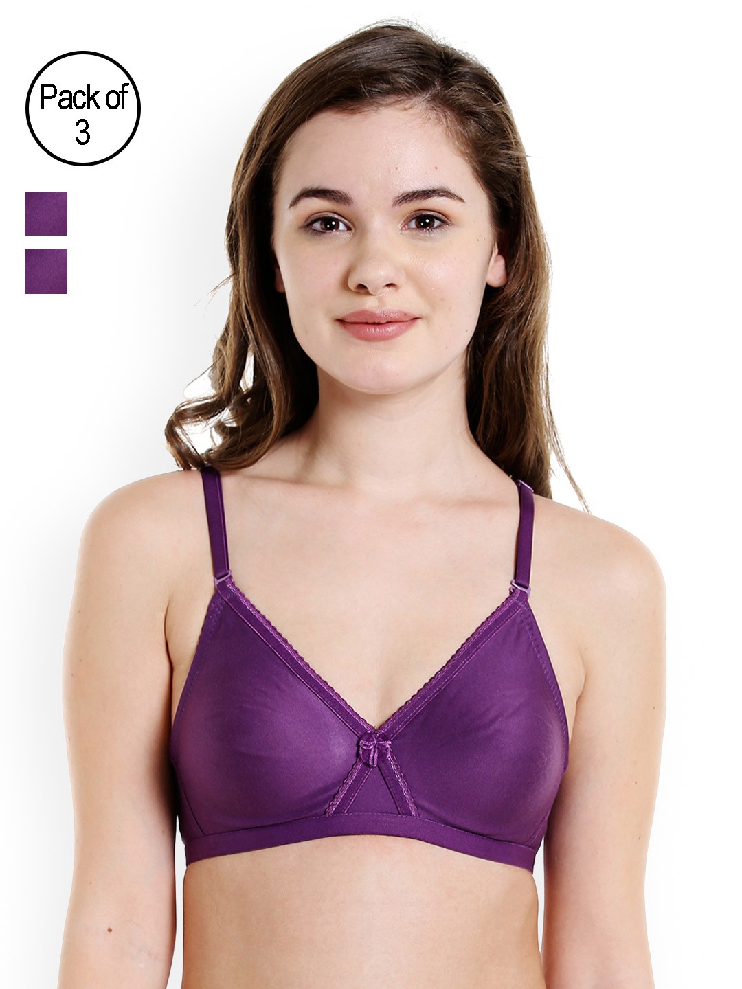 

Bodycare Purple Solid Non-Wired Non Padded T-shirt Bra E5551DPU
