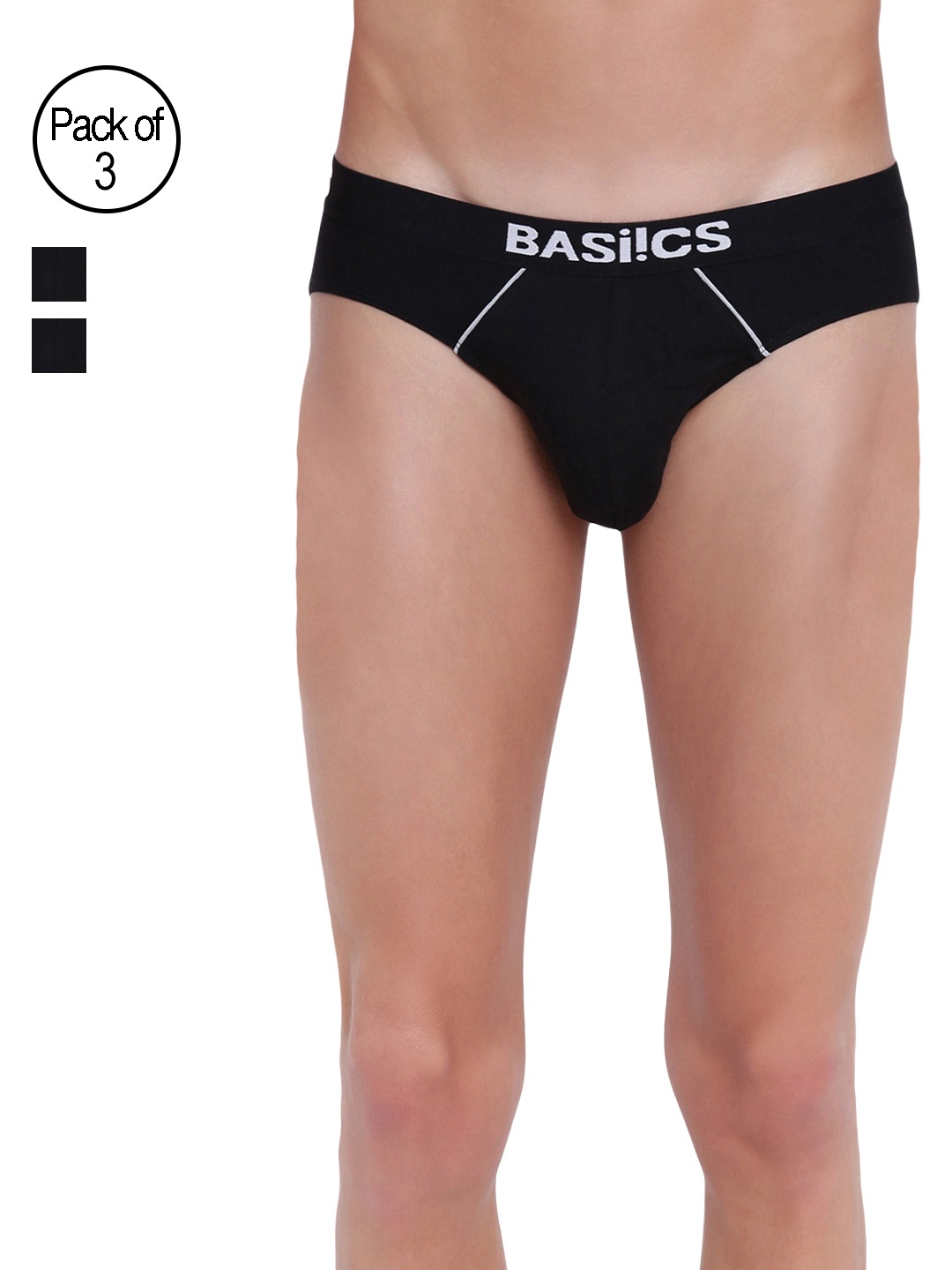 

BASIICS by La Intimo Men Pack of 3 Assorted Briefs BCSBR11C2220