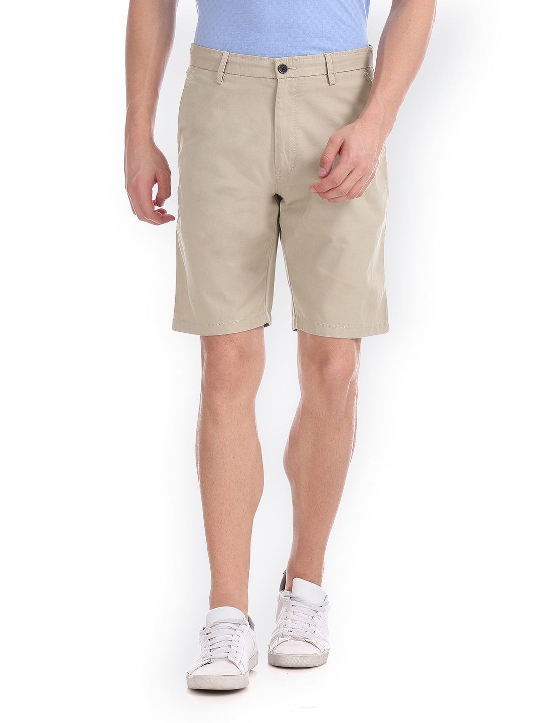 

Arrow Sport Men Khaki Solid Regular Fit Regular Shorts