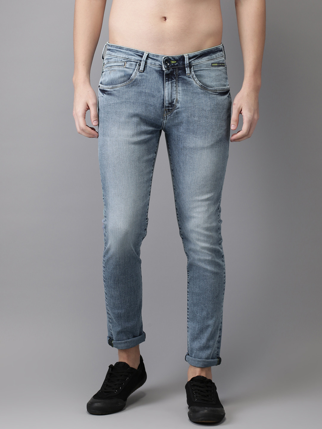

Flying Machine Men Blue Slim Fit Mid-Rise Clean Look Stretchable Jeans