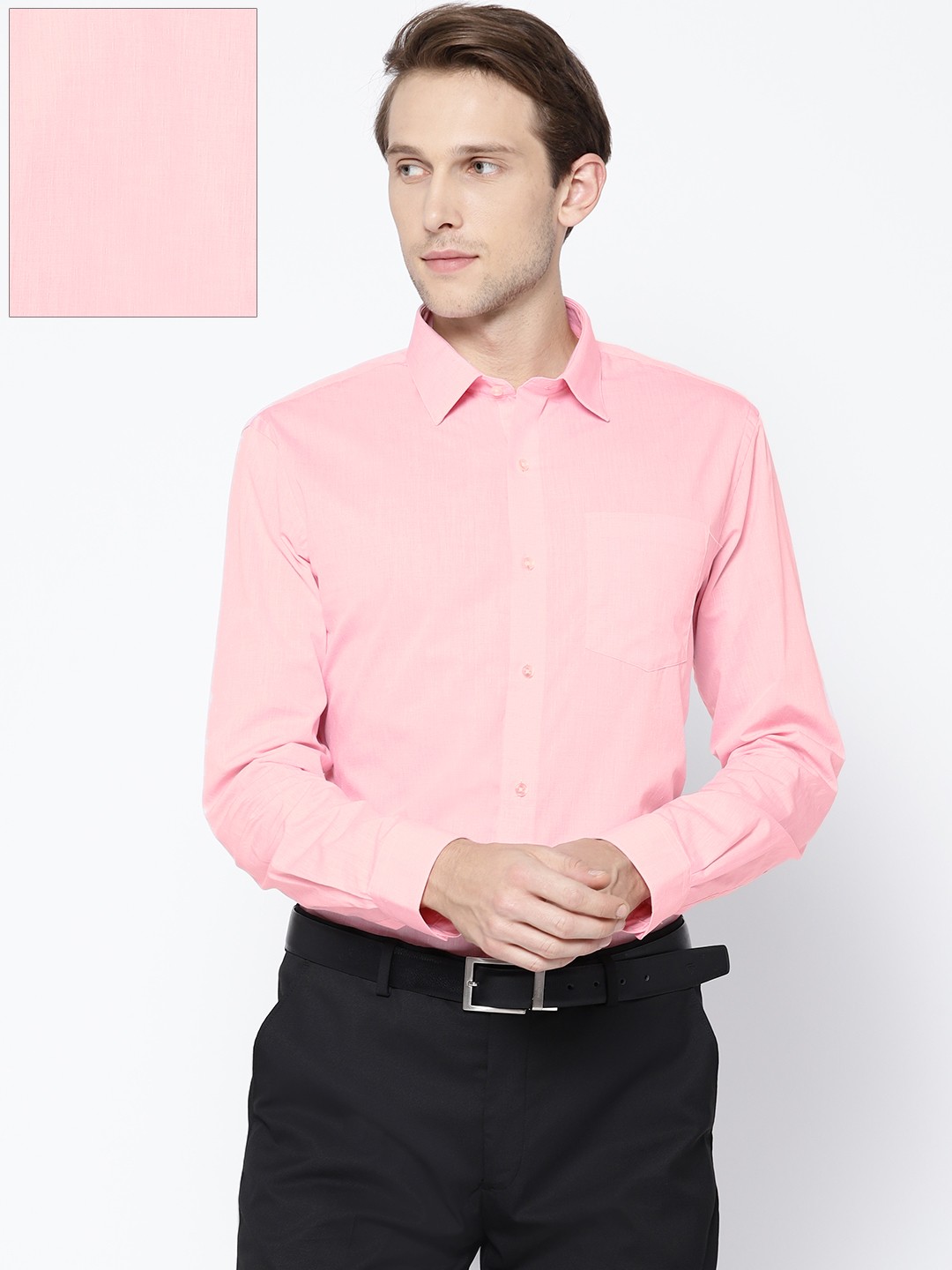 

Arrow Men Pink Slim Fit Solid Formal Shirt